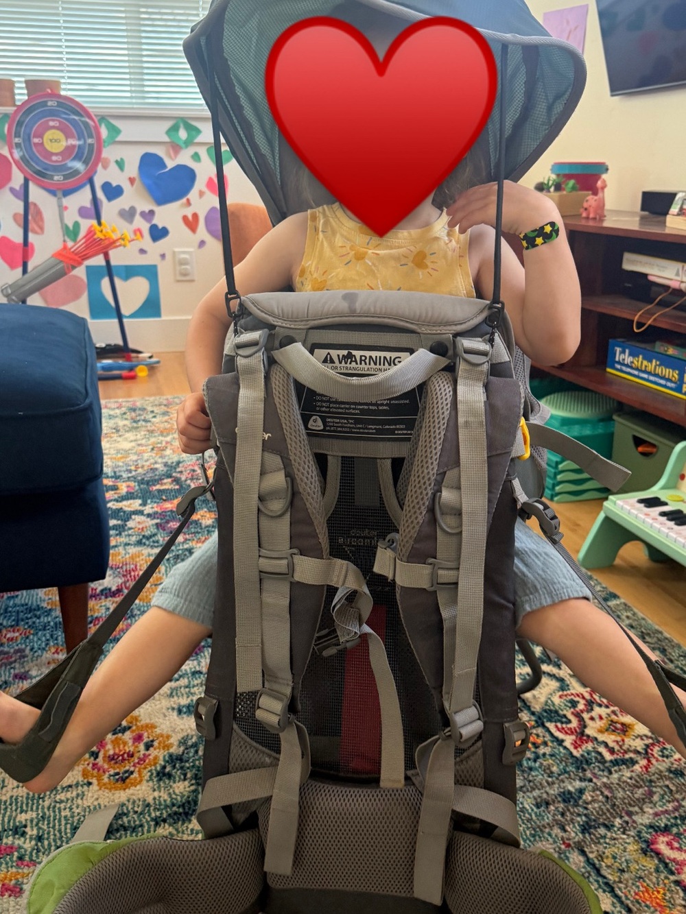 Child Carrier Backpack in Gray with Green Accent - Deuter